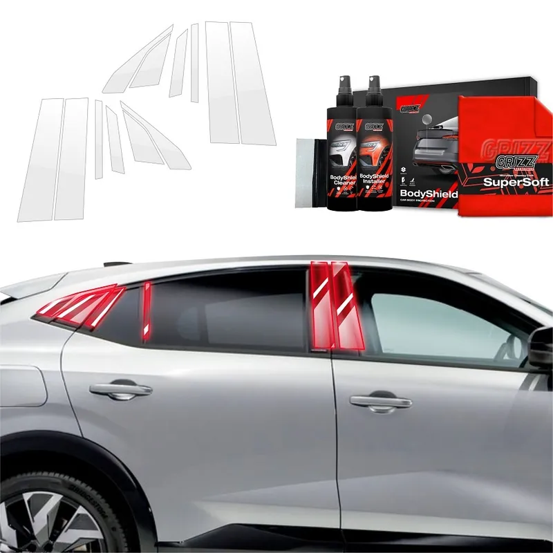 Levný Ochranné fólie na sloupky Renault Rafale (od roku 2024>) GRIZZ Protector, 10 ks