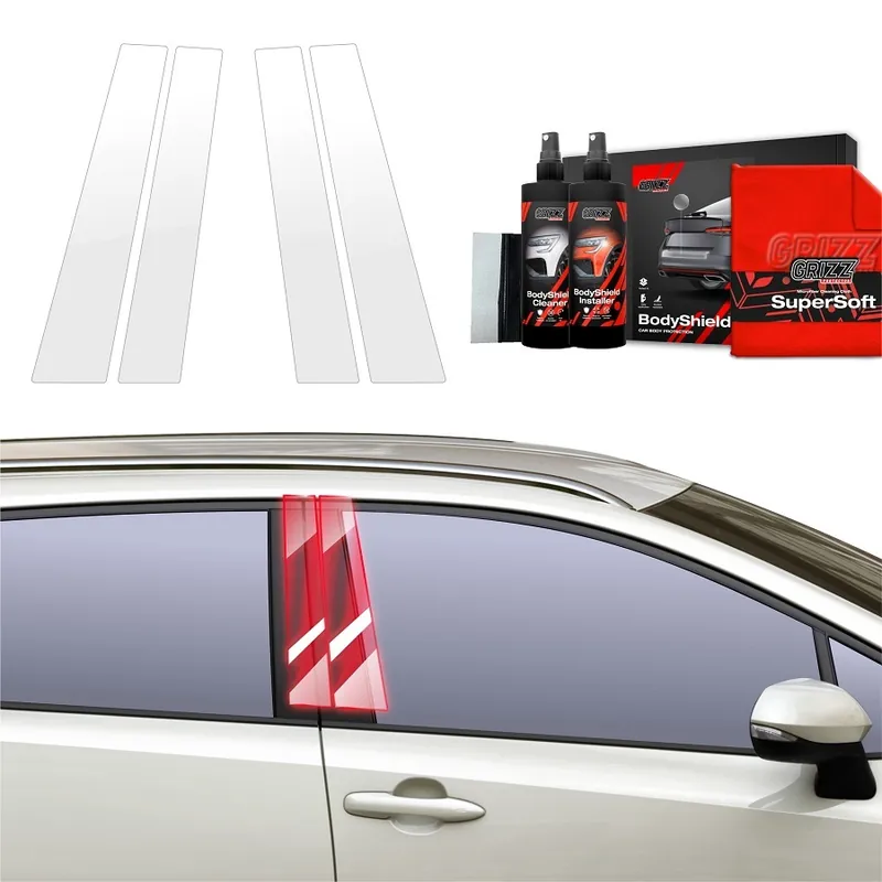 Expresní Doručení Ochranné fólie na sloupky Suzuki Swace (2020 - 2024) GRIZZ Protector, 4 ks