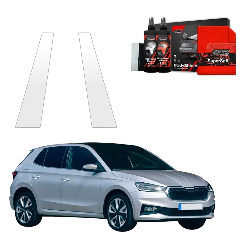 Ochranné fólie na sloupky Škoda Fabia IV (od roku 2021>) GRIZZ Protector, 2 ks Finální Výprodej