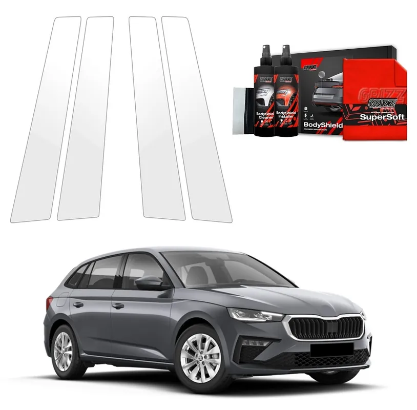 Ochranné fólie na sloupky Škoda Scala (od roku 2023>) GRIZZ Protector, 4 ks Pouze Dnes