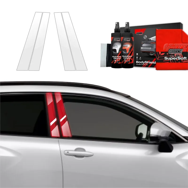 Vysoce Kvalitní Ochranné fólie na sloupky Toyota Corolla Cross (od roku 2022>) GRIZZ Protector, 4 ks