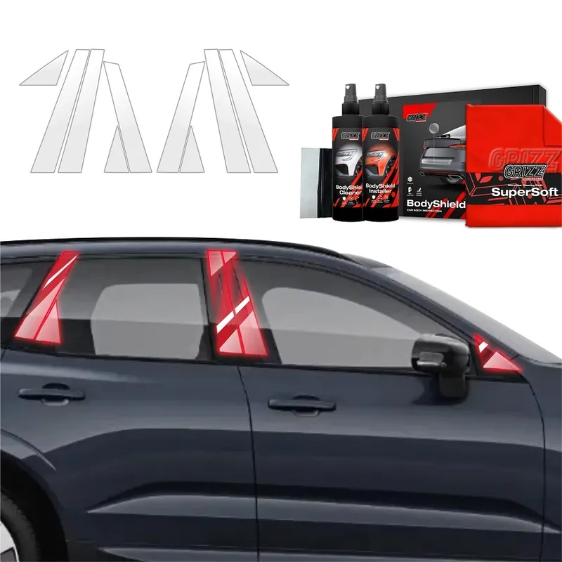 Expresní Doručení Ochranné fólie na sloupky Volvo XC60 II (od roku 2021>) GRIZZ Protector, 10 ks