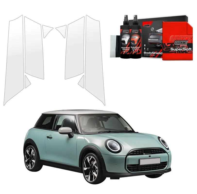 Ochranné fólie na sloupky Mini IV Cooper S (od roku 2024>) GRIZZ Protector, 8 ks Finální Výprodej