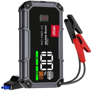 Power Banka, startovací stanice booster 12000 mAh 1000A USB LED AMIO Finální Výprodej