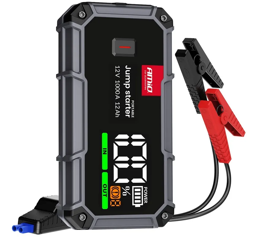 Power Banka, startovací stanice booster 12000 mAh 1000A USB LED AMIO Finální Výprodej
