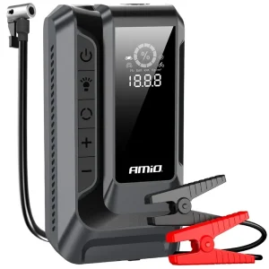 Rychlé Dodání AKU kompresor s funkcí powerbanky a boosteru 12000 mAh 1600A AMIO