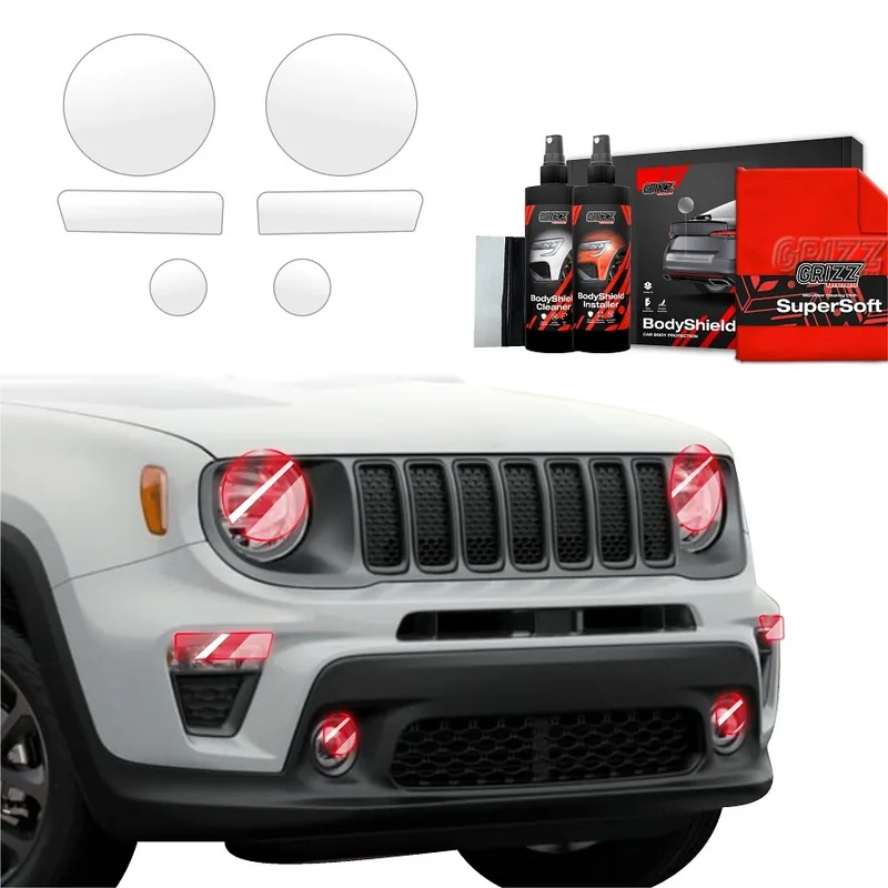 Ochranné fólie na světla Jeep Renegade (od roku 2022>) GRIZZ Protector, 6 ks Rychlé Dodání