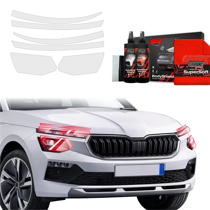 Ochranné fólie na světla Škoda Kamiq Facelift (od roku 2024>) GRIZZ Protector, 6 ks Autentický