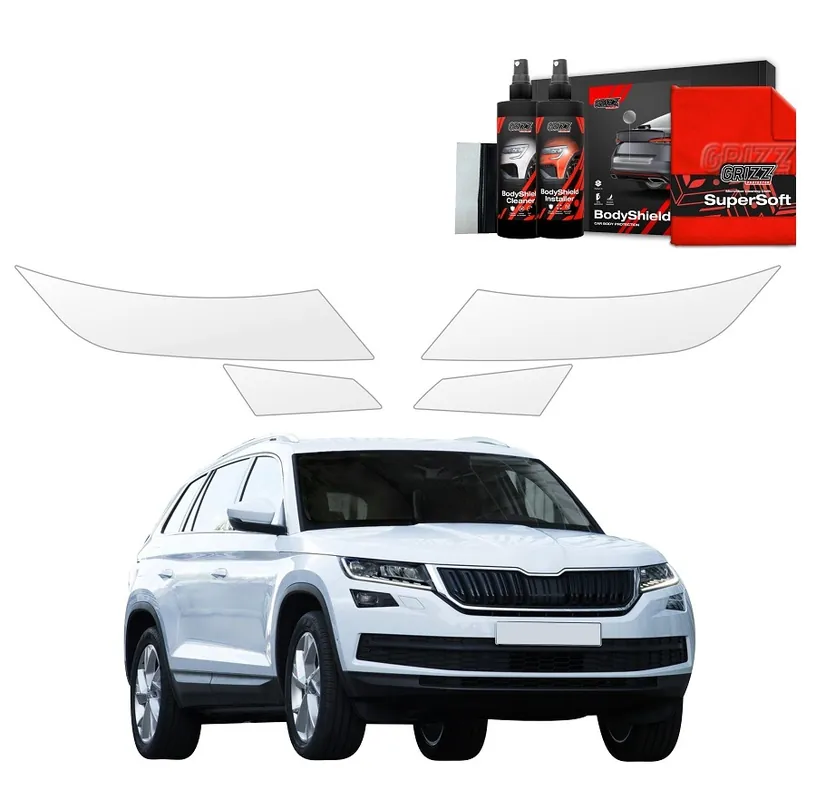 Ochranné fólie na světla Škoda Kodiaq I (2016 - 2021) GRIZZ Protector, 4 ks Zlevněný