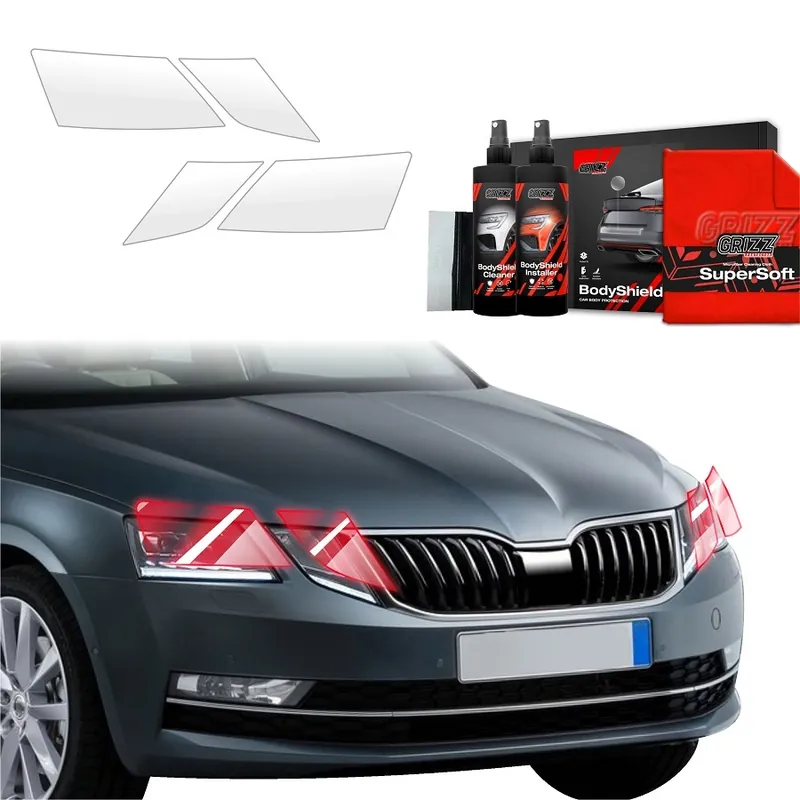 Ochranné fólie na světla Škoda Octavia III (2017 - 2020) GRIZZ Protector, 4 ks Přímo Od Výrobce