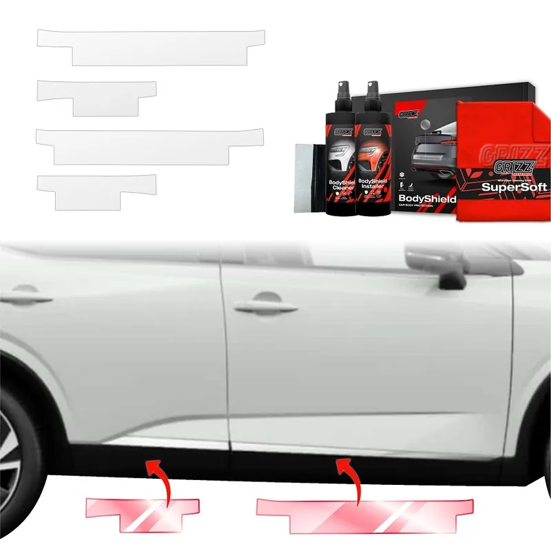Víkendová Akce Ochranné fólie na prahy Nissan Qashqai III (2021 - 2024) GRIZZ Protector, 4 ks