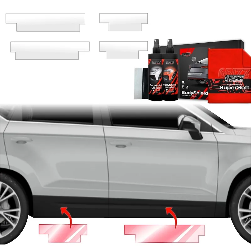 Sleva Ochranné fólie na prahy Seat Ateca Facelift (od roku 2020>) GRIZZ Protector, 4 ks