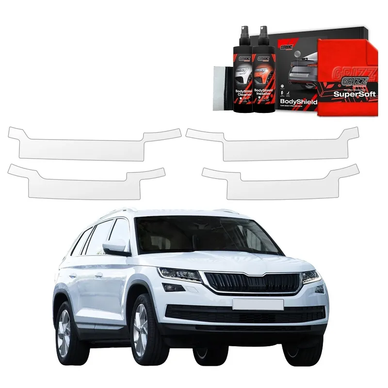 Nízká Cena Ochranné fólie na prahy Škoda Kodiaq I (2016 - 2024) GRIZZ Protector, 4 ks