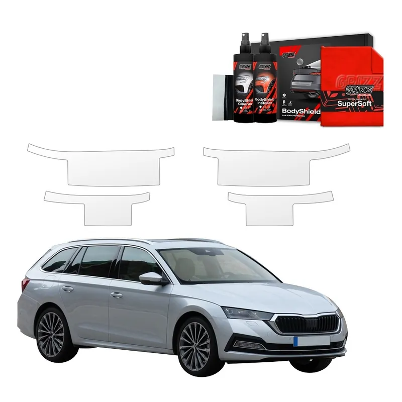 Cenově Výhodný Ochranné fólie na prahy Škoda Octavia IV Combi (2020 - 2024) GRIZZ Protector, 4 ks