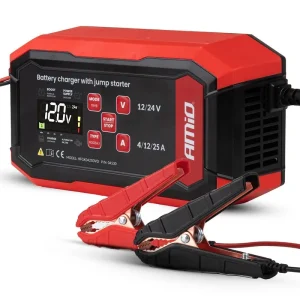 Autentický Inteligentní PROFI nabíječka AMIO 12/24V 25A (12V 40-250Ah 24V 40-120Ah) s funkcí BOOST