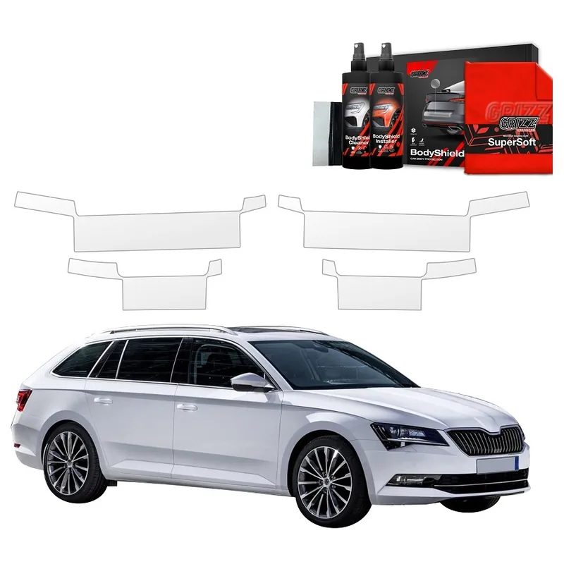 Ochranné fólie na prahy Škoda Superb III Combi (2015 - 2019) GRIZZ Protector, 4 ks Speciální Cena