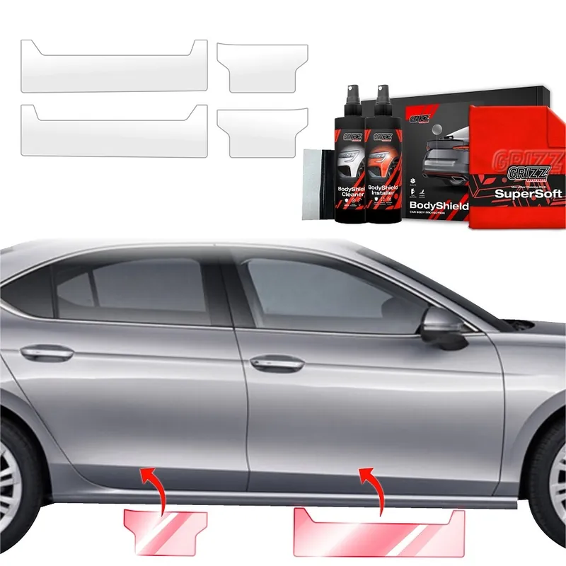 Omezená Nabídka Ochranné fólie na prahy Škoda Superb IV Liftback (od roku 2024>) GRIZZ Protector, 4 ks