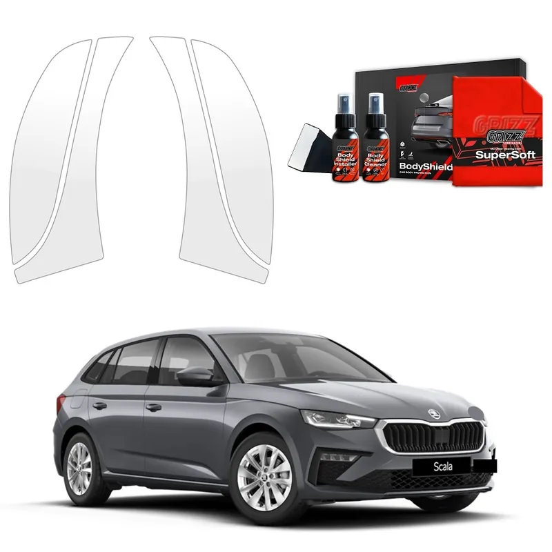Ověřený Ochranné fólie podblatníků Škoda Scala (od roku 2023>) GRIZZ Protector, 4 ks