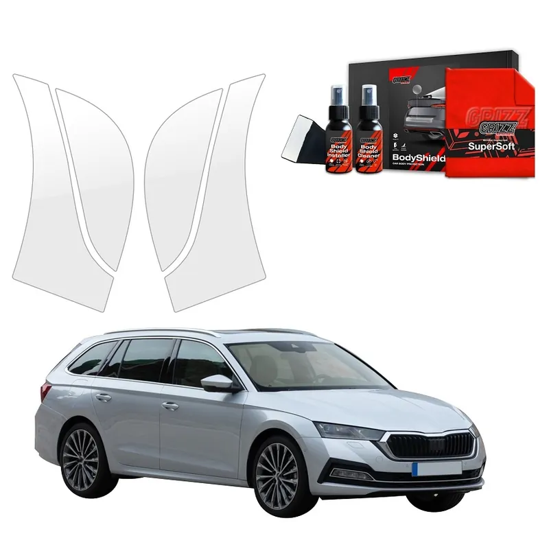 Cenově Výhodný Ochranné fólie podblatníků Škoda Octavia IV Combi (2020 - 2024) GRIZZ Protector, 4 ks