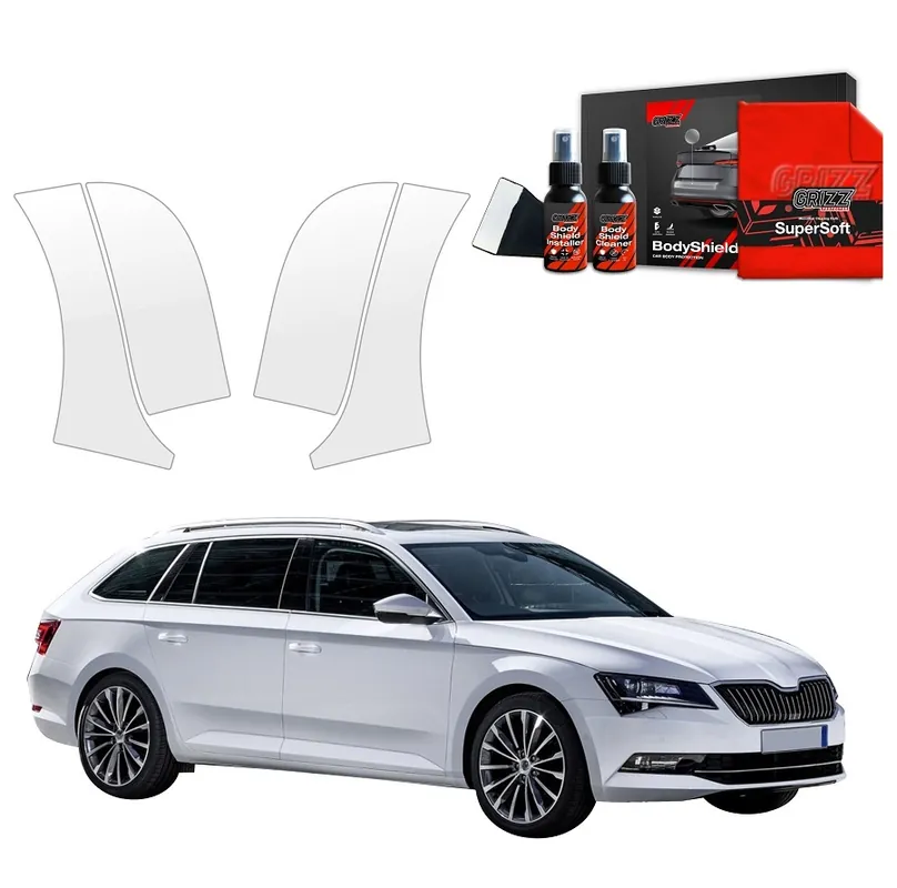 Super Cena Ochranné fólie podblatníků Škoda Superb III Combi (2015 - 2019) GRIZZ Protector, 4 ks