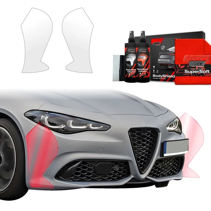 Ochranné fólie předního nárazníku Alfa Romeo Giulia Facelift (od roku 2023>) GRIZZ Protector, 2 ks Nízká Cena