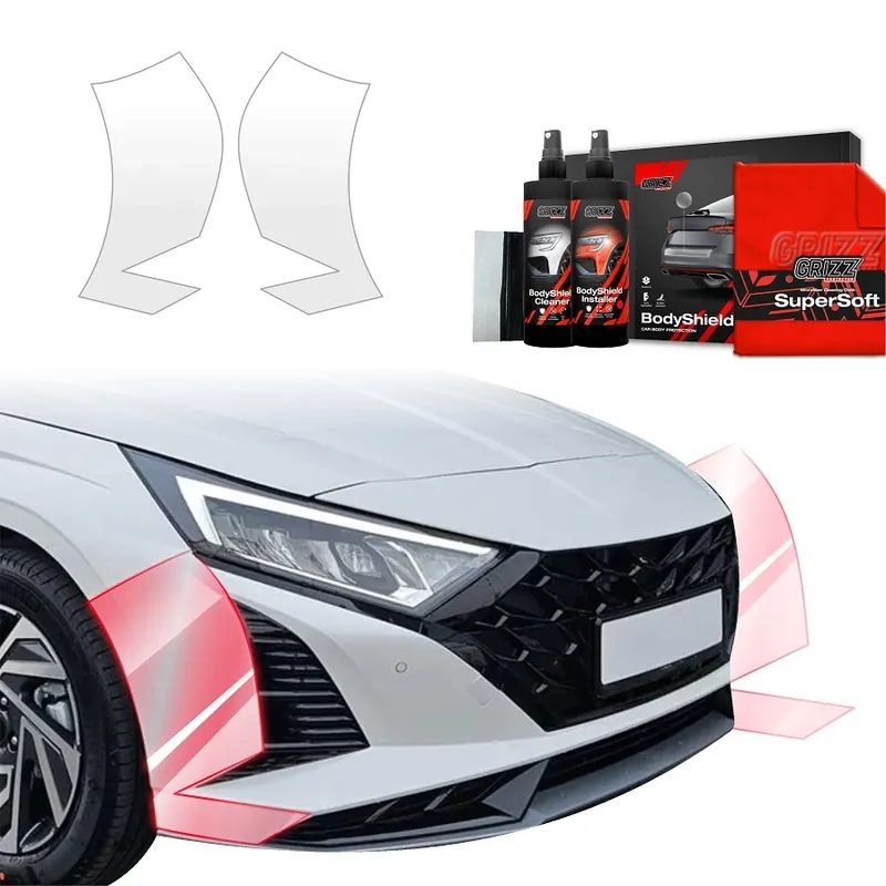 Finální Výprodej Ochranné fólie předního nárazníku Hyundai i20 III Facelift (od roku 2023>) GRIZZ Protector, 2 ks