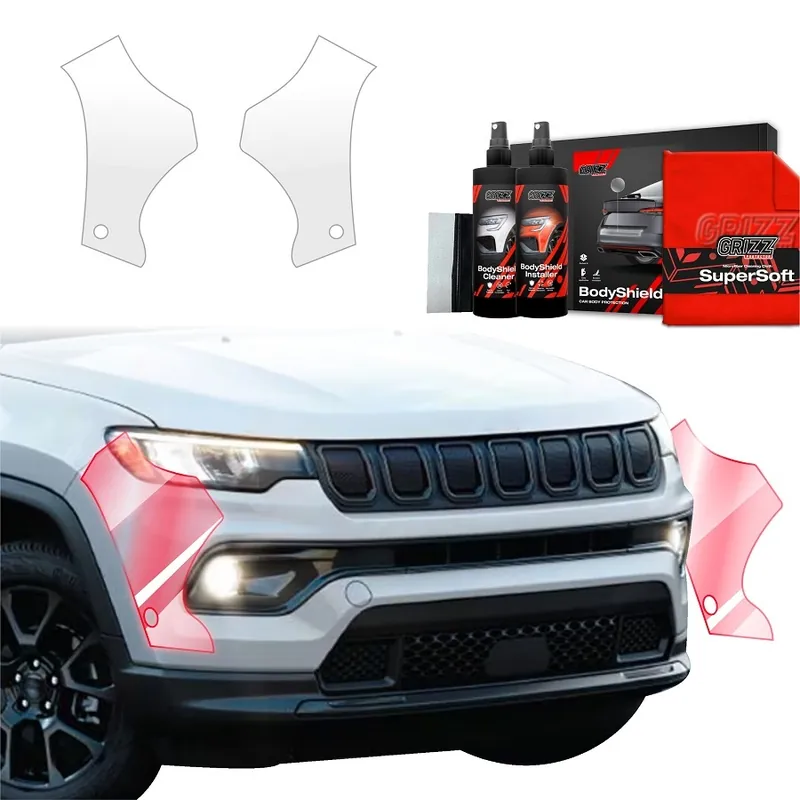 Bezpečná Platba Ochranné fólie předního nárazníku Jeep Compass II Facelift (2021 - 2025) GRIZZ Protector, 2 ks
