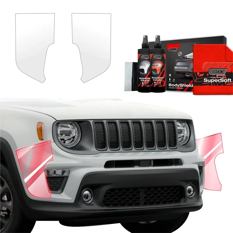 Značkový Ochranné fólie předního nárazníku Jeep Renegade (od roku 2022>) GRIZZ Protector, 2 ks