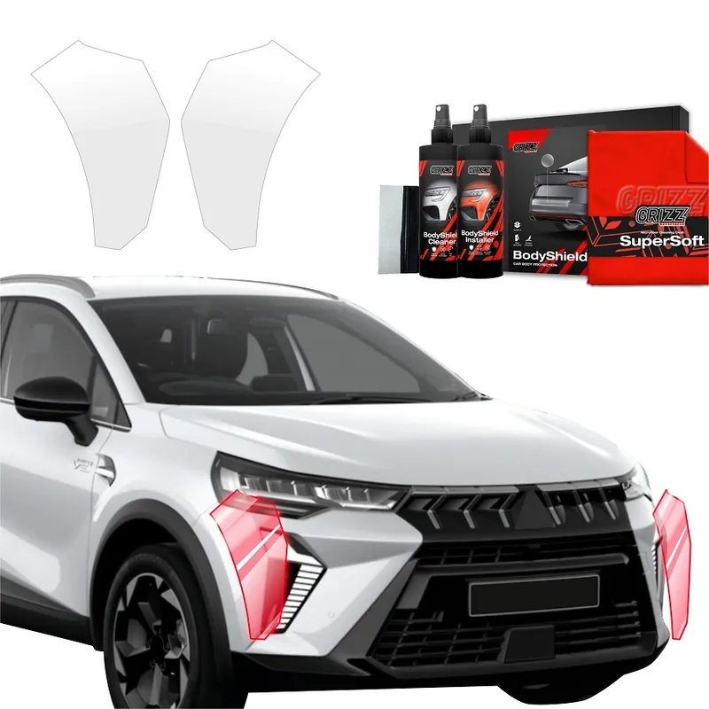 Značkový Ochranné fólie předního nárazníku Mitsubishi ASX II Facelift (od roku 2024>) GRIZZ Protector, 2 ks