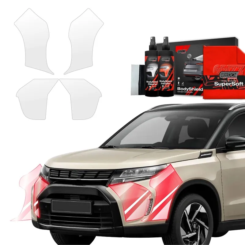 Výprodej Ochranné fólie předního nárazníku Suzuki Vitara II Facelift (od roku 2024>) GRIZZ Protector, 4 ks