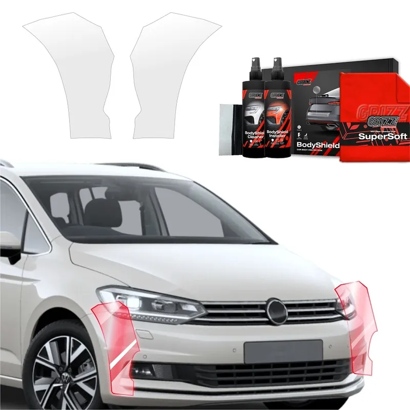 Ověřený Ochranné fólie předního nárazníku Volkswagen Touran II (od roku 2024>) GRIZZ Protector, 2 ks