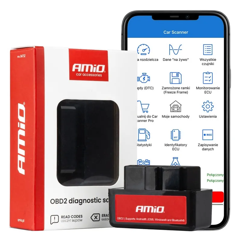Diagnostický skener OBD2 AMIO BT Mini ELM327 Pouze Dnes