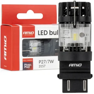 Cenová Bomba CAN-BUS LED žárovka T25 P27/7W (W2.5x16q) bílá AMIO LumiTec