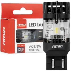 CAN-BUS LED žárovka T20 W21/5W (7443) bílá AMIO LumiTec Levný