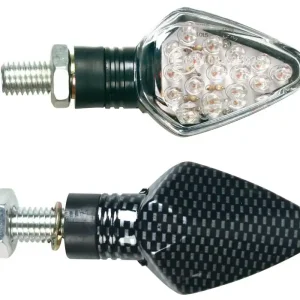 LED blinkry na motorku LAMPA PENTA, karbonové Zlevněný