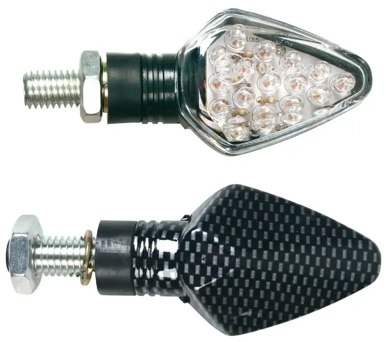 LED blinkry na motorku LAMPA PENTA, karbonové Zlevněný