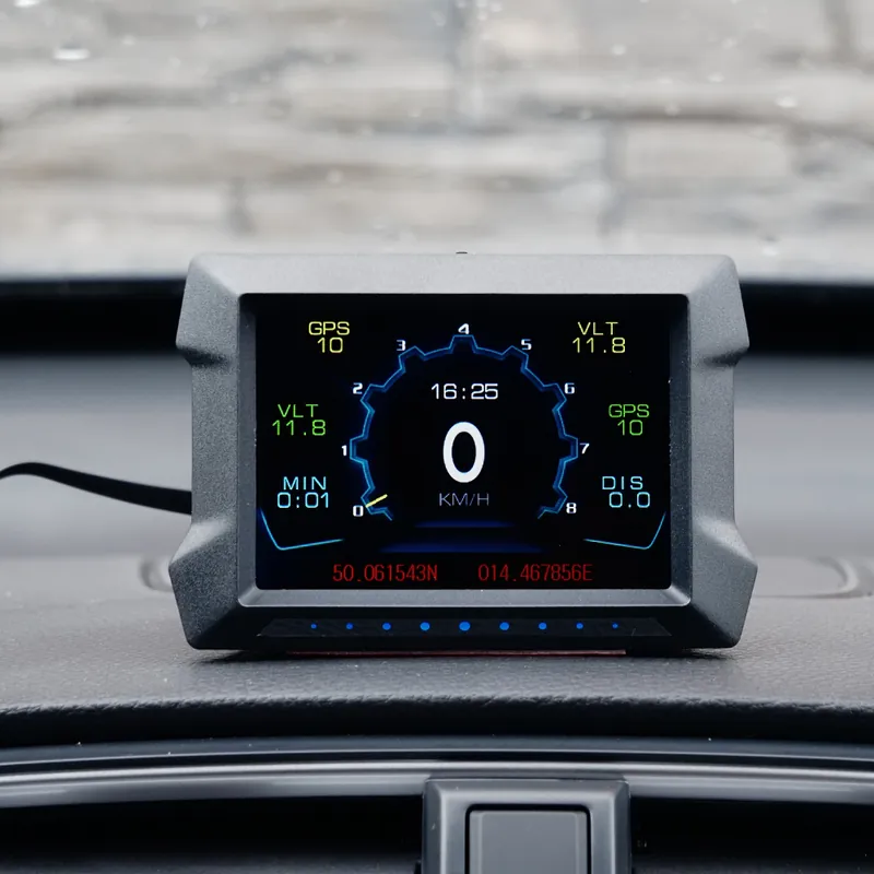 Palubní LCD displej 3.5" do auta pro jednotku OBD 2 EUOBD, s náklonoměrem STUALARM Nejlepší Volba