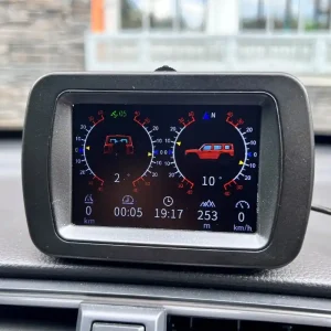 Palubní LCD displej 3,5", GPS měřič rychlosti s náklonoměrem CARCLEVER Časově Omezené