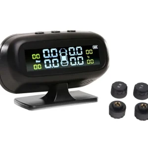 TPMS kontrola tlaku v pneumatice 4 externí čidla solární napájení CARCLEVER V1 Finální Výprodej