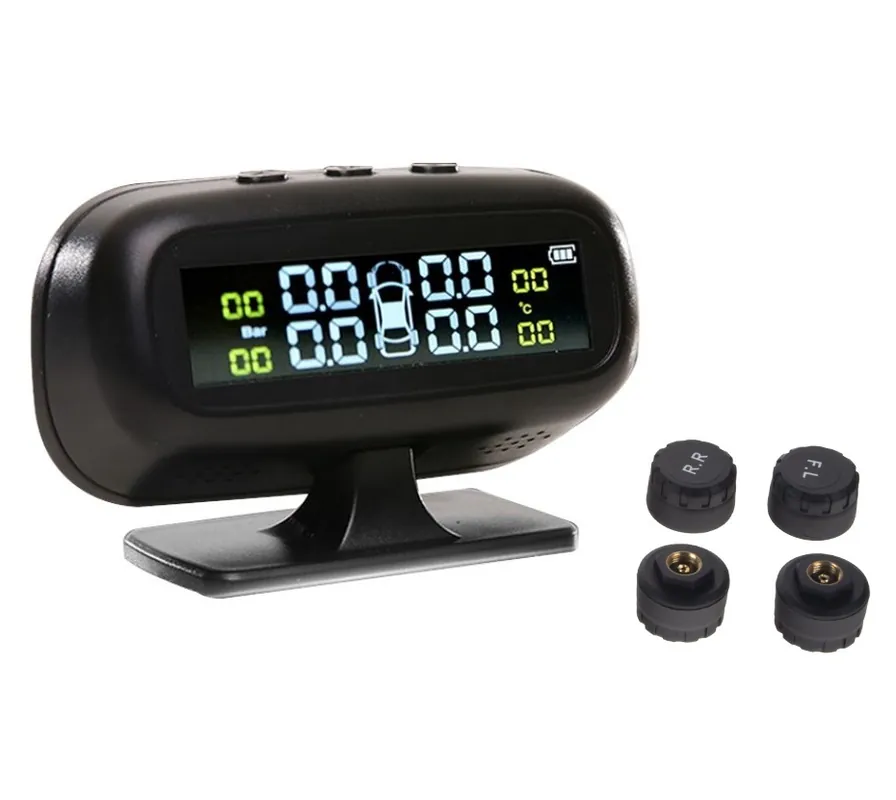 TPMS kontrola tlaku v pneumatice 4 externí čidla solární napájení CARCLEVER V1 Finální Výprodej