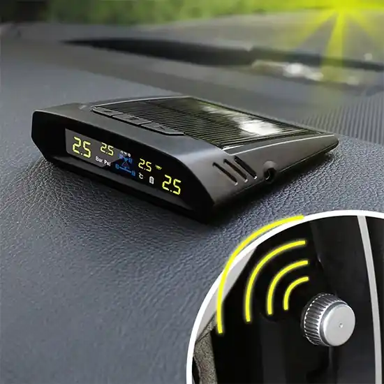 Pouze Dnes TPMS kontrola tlaku v pneumatice 4 externí čidla solární napájení CARCLEVER V2