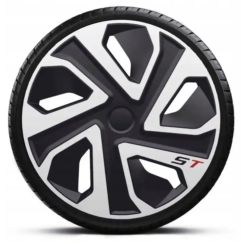 Vysoce Kvalitní Poklice na kola - kryty kol ST silver black 19‘‘ - sada 4 ks