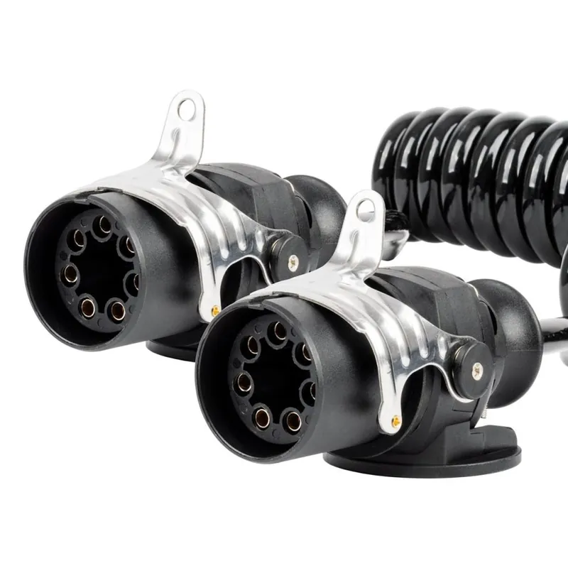 Spirálový kabel 5 metrů pro přívěs 24V, 2× 7PIN EBS AMIO Výhodná Nabídka