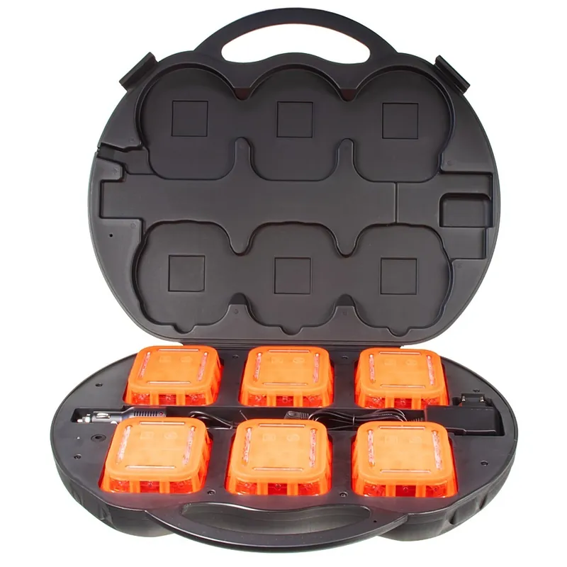 AKU bezpečnostní inteligentní LED oranžové světla na magnet s 5 funkcemi, 6 ks CARCLEVER Speciální Cena
