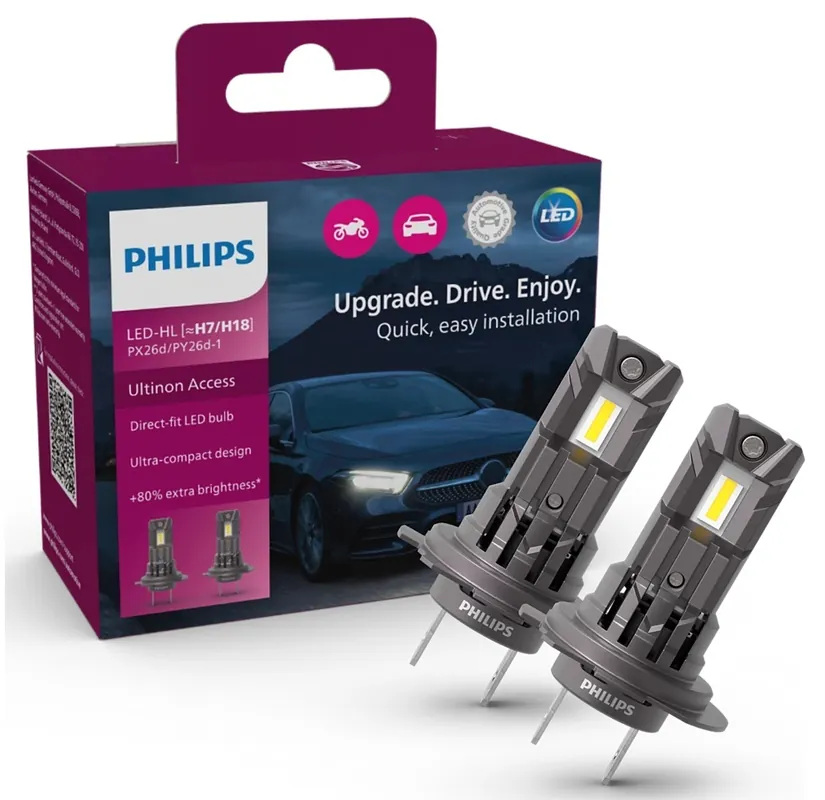 LED žárovky H7 H18 Philips Ultinon Access 1600 LM Koupit Online