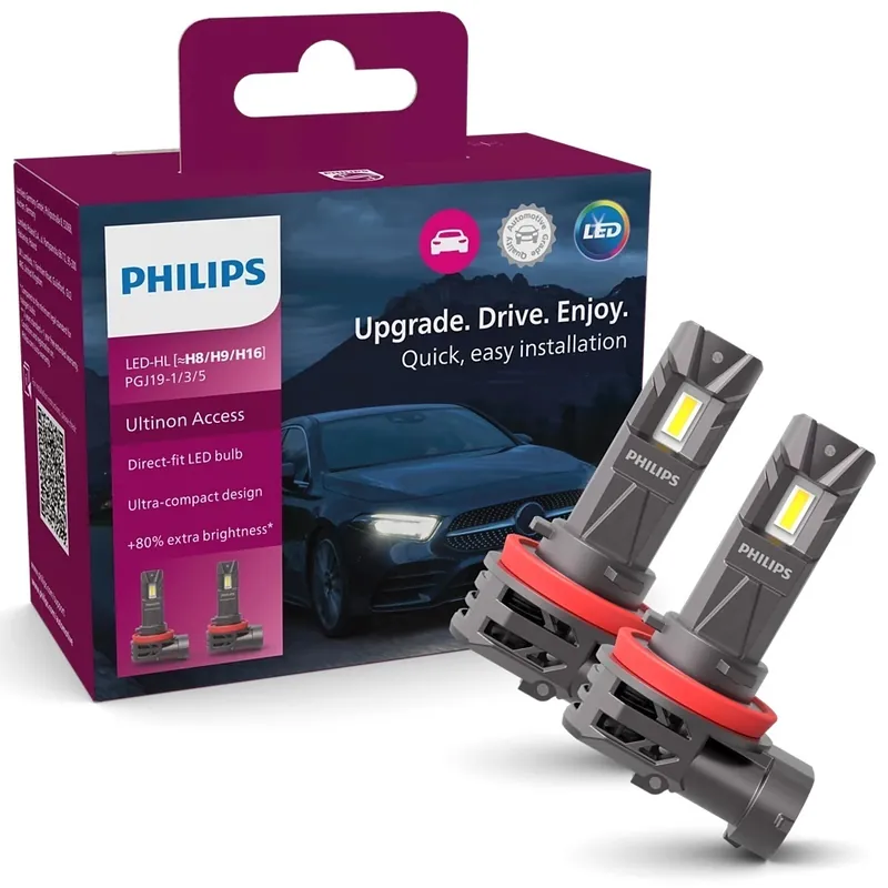 LED žárovky H8 H9 H16 PHILIPS Ultinon Access Akční Nabídka
