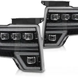 FORD F150 MK12 2008-2014 - přední světla FULL LED černá DRL SEQ Kup Teď