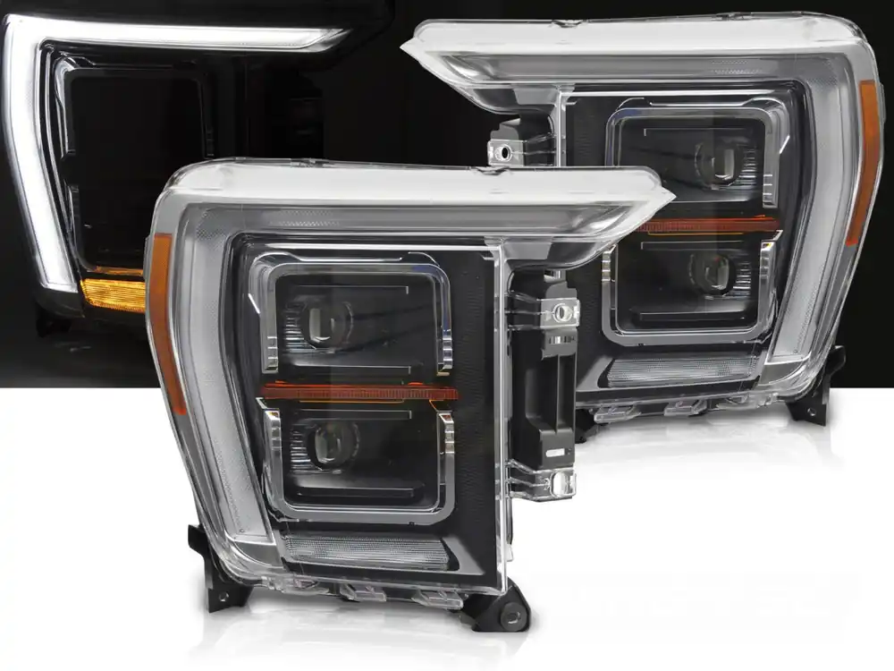 FORD F150 MK14 2020-2023 - přední světla FULL LED černá DRL SEQ Nejlepší Cena