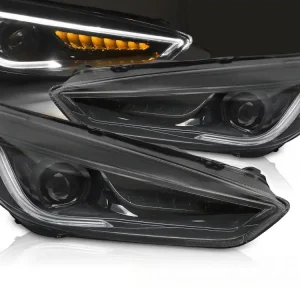 FORD FOCUS MK3 2014-2018 - přední světla LED černá DRL Cenová Bomba