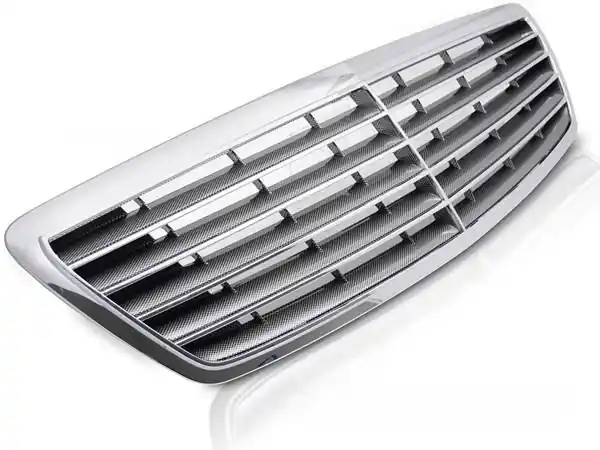 MERCEDES S-CLASS W220 2002-2005 - Přední maska CHROME-CARBON look Speciální Cena